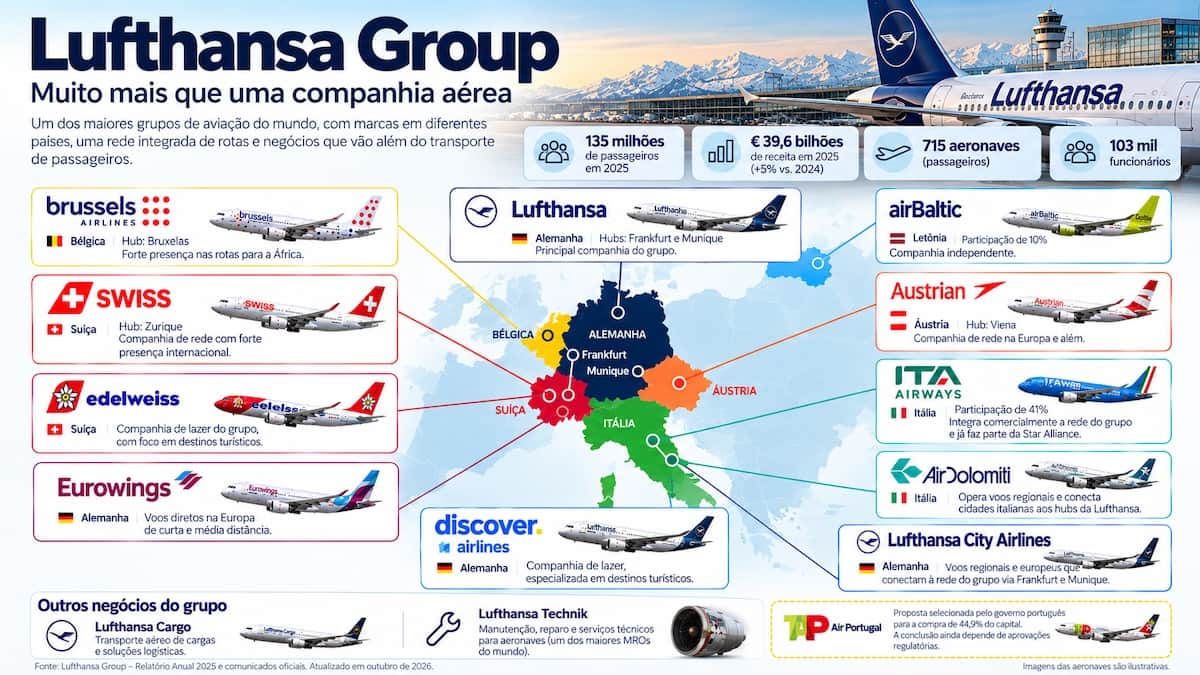 Lufthansa Group_ Mapa da Aviação Europeia